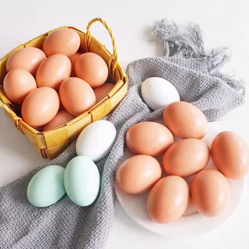 DIY Wooden Solid Simulated Egg Wholesale Painted Eggs Celebration Eggs Prank Props Model