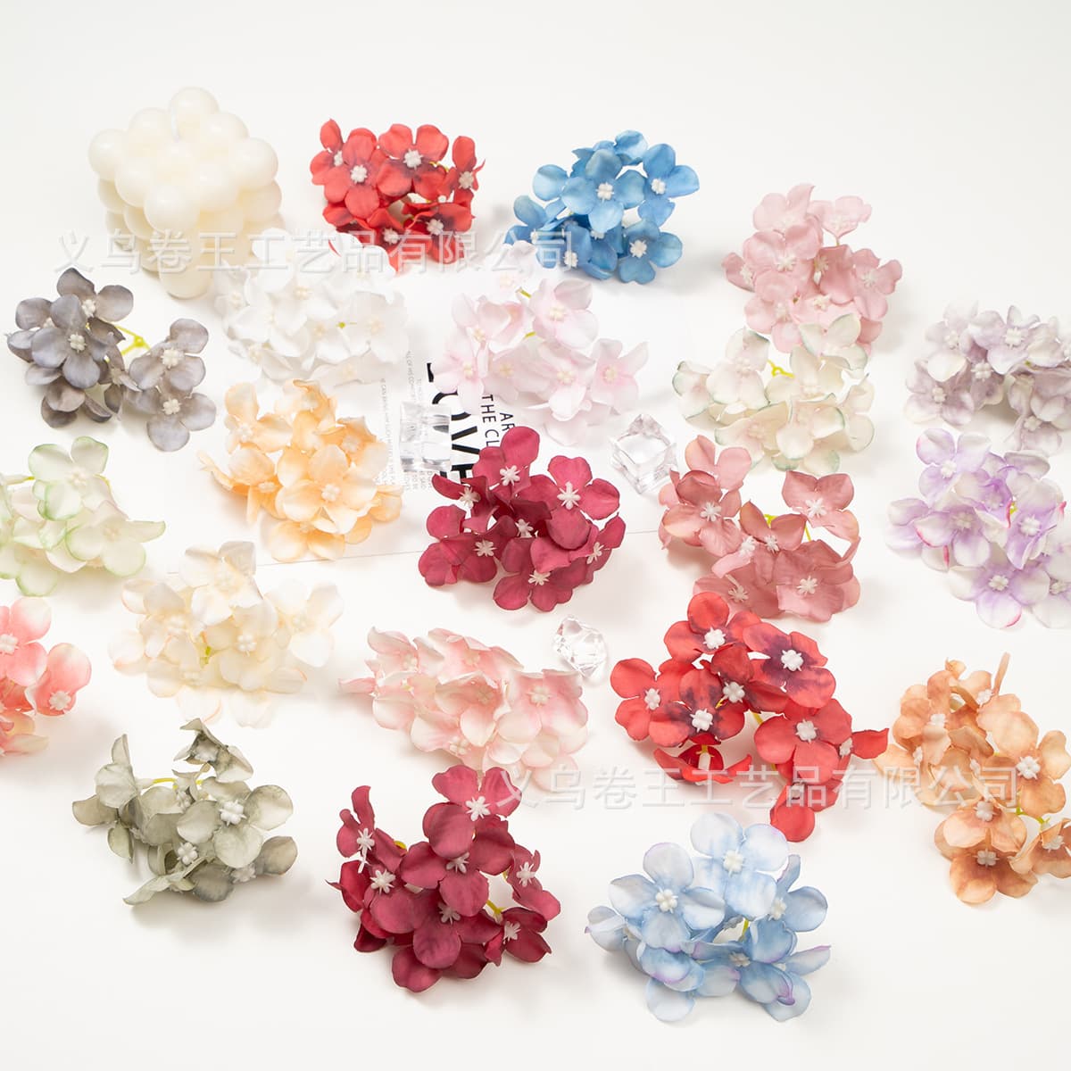 Simulated hydrangea hairpin diy headdress garland fabric accessories home decoration props flower hairpin hair accessories