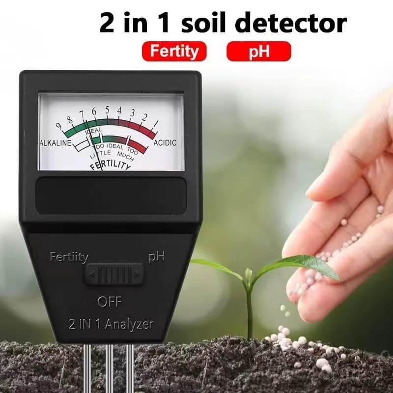 2-in-1 Soil pH and Moisture Tester Pen for Flower Gardening and Plant Fertility Testing
