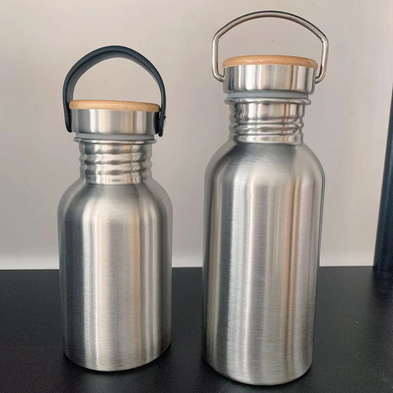 304 Stainless Steel Water Bottle, Sports Bottle, Outdoor Portable Large Capacity, Stainless Steel Single-Layer American-Style Wide Mouth Bottle