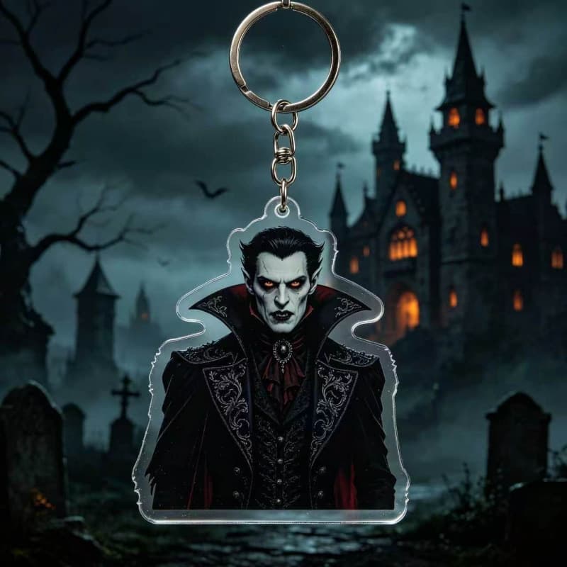 New Cross-Border Trendy Dark Halloween Personality Horror Acrylic Cartoon Keychain Bag Decoration Pendant