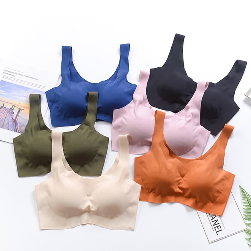 Japanese style fourth-generation seamless bras for women, one-piece push-up, wire-free breathable sports large size back-beautiful bras for women.