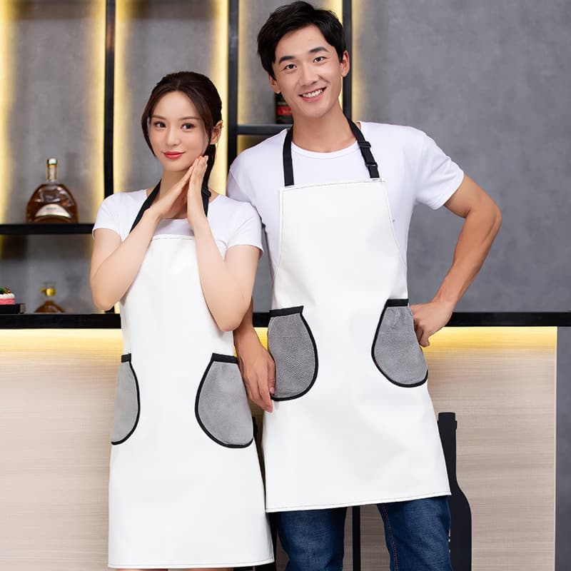 Apron Black for Male Chefs Hotel Restaurant Cafe Work Apron for Waitresses Kitchen Full Body