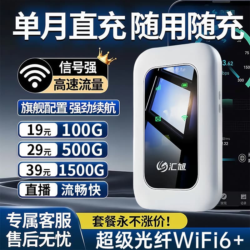 Portable WiFi Wireless, No Plug Required for Outdoor Internet, Live Streaming, Dorms, Rentals, and Construction Sites as Mobile Network Router