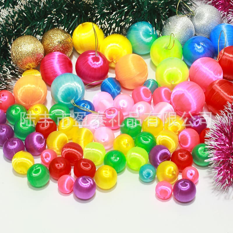 Festive, Christmas, wedding, festive, silk balls, round balls, colored balls, light balls, decorations, handmade DIY crafts accessories