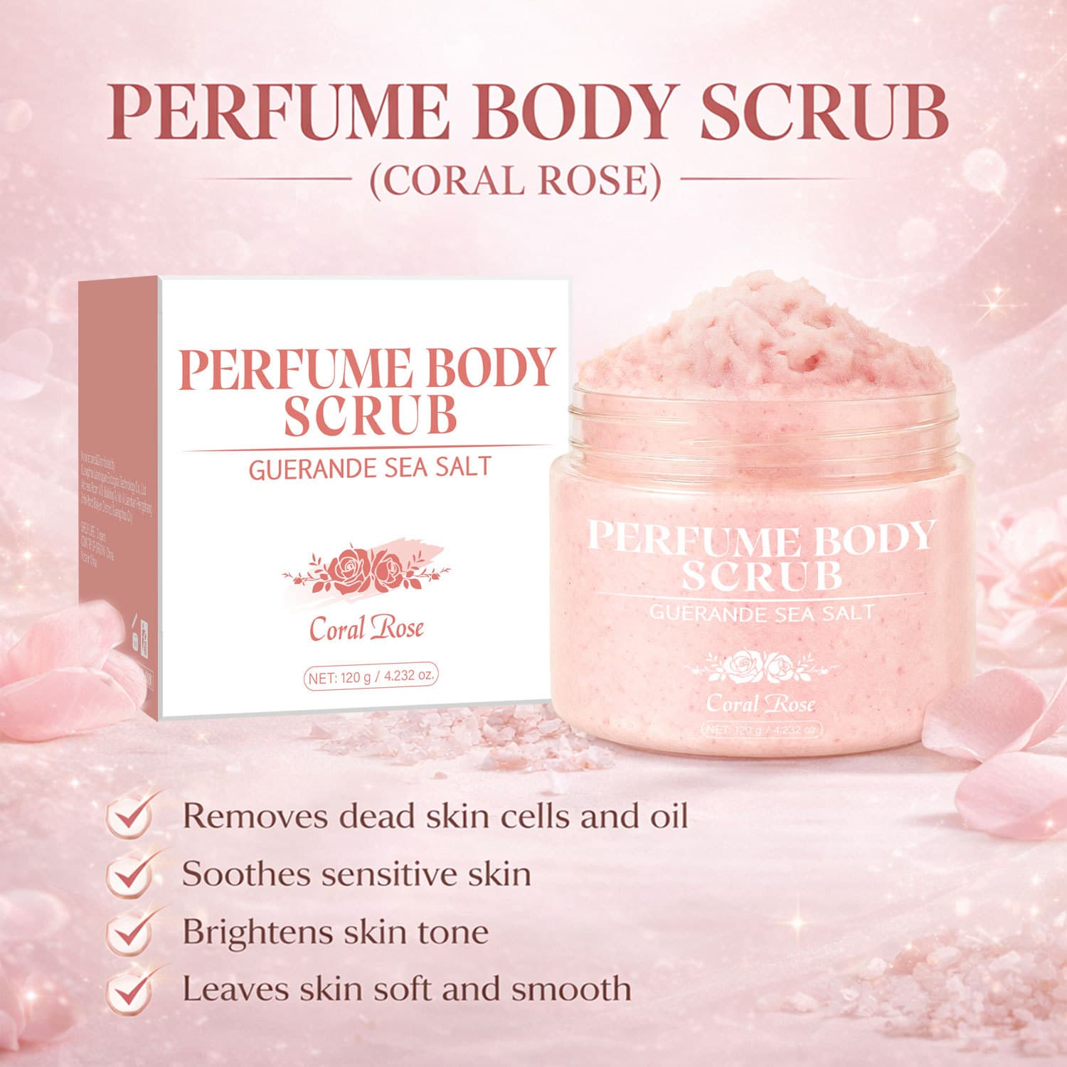 Cross-border Sea Salt Scented Body Scrub Long-lasting Fragrance Exfoliating Whitening PERFUMEBODY SCRUB