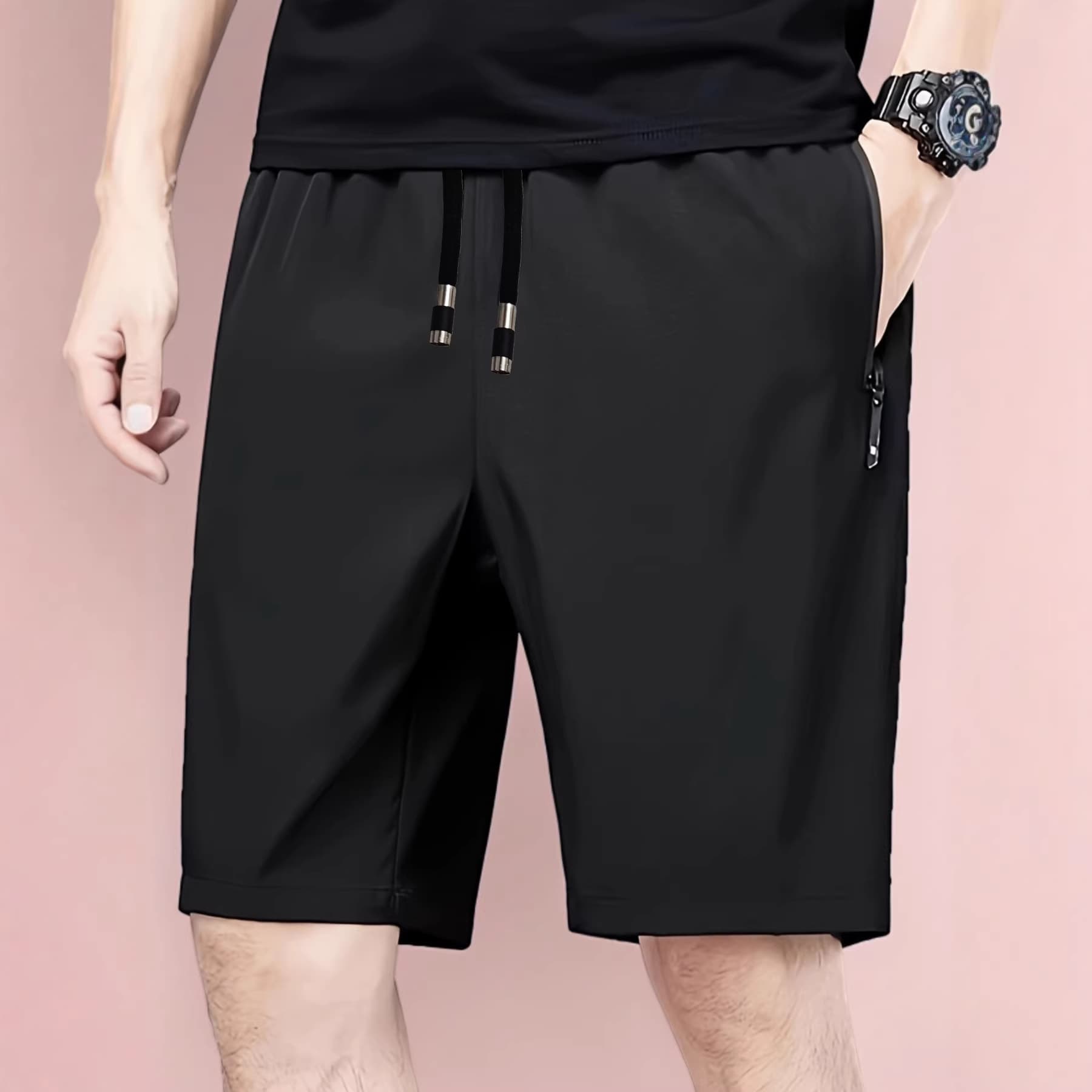 Factory Direct Summer Casual Shorts for Men, Korean Style Straight Leg Beach Shorts, Large Size 5-Inch Mid-Length Pants