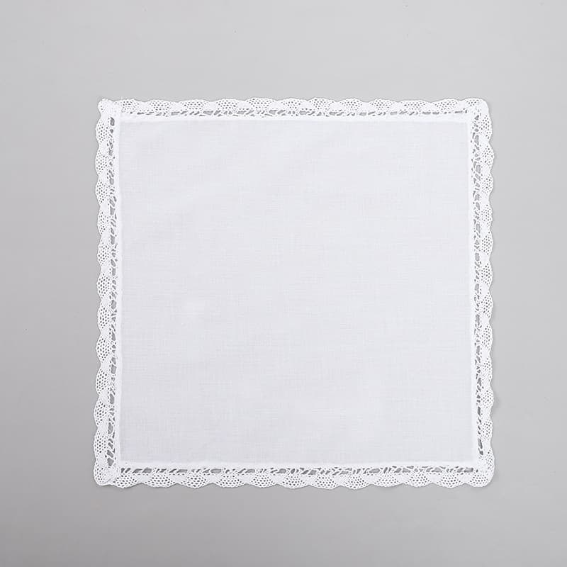 32cm cotton-edged pure white handkerchief, all-cotton white, suitable for drawing and painting, tie-dye DIY small square scarf.