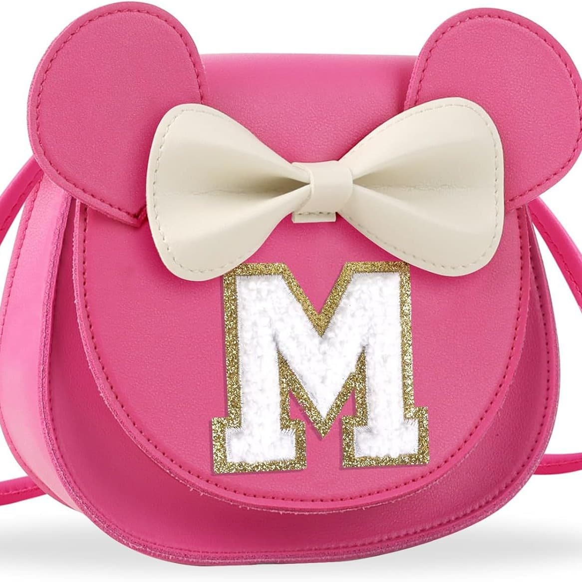 New Girl Birthday Gift, Toddler Children's Wallet, Small Girl Mickey Mouse Ear Style Crossbody Key Bag