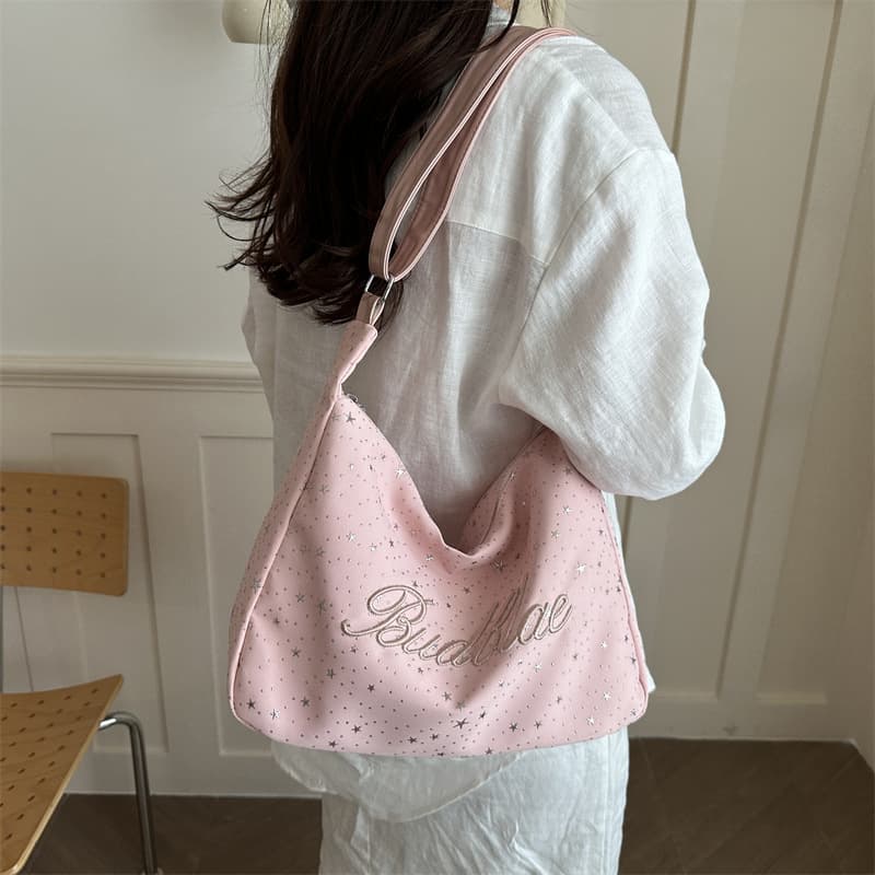 Cross-border new star print tote bag women's large-capacity handbag high-value commuter fashion tote bag