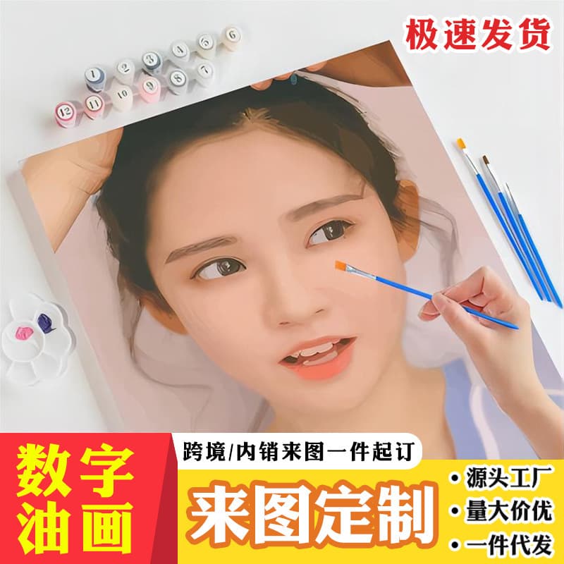 DIY Digital Oil Painting Photo to Map Custom Diamond Painting Private DIY Picture Coloring Painting Factory Living Room Decoration