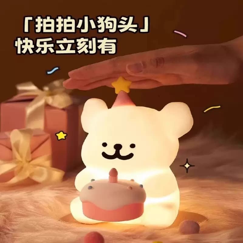Instagram New Style Line Art Puppy Night Light for Children's Bedroom, Bedside Sleep Lamp, Small Desk Lamp - Birthday Gift for Friends
