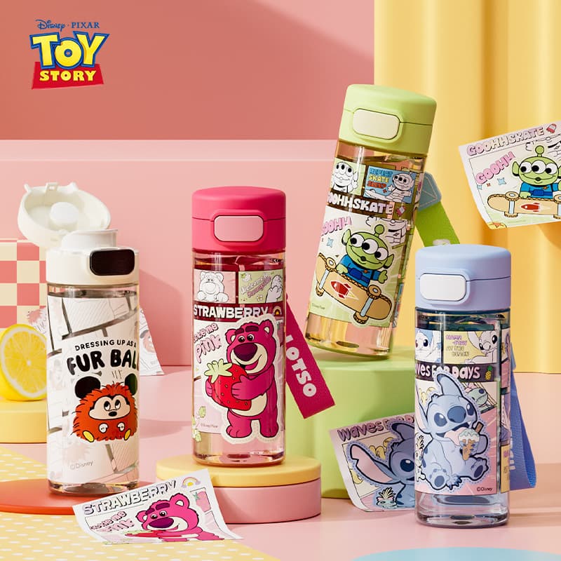 Disney Children's Water Bottle for School, Summer Tritan BPA-Free, Anti-Drop Straight Drink Cup for Boys and Girls