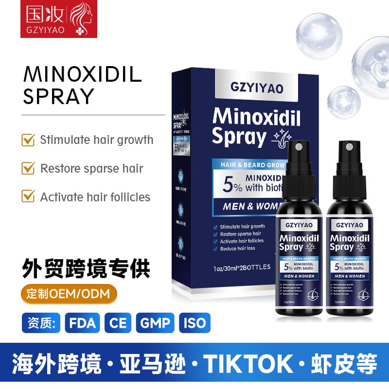5% Minoxidil Hair Growth Spray Tonic Nourishing Hair Roots Biotin Hair Density Liquid Hair Growth
