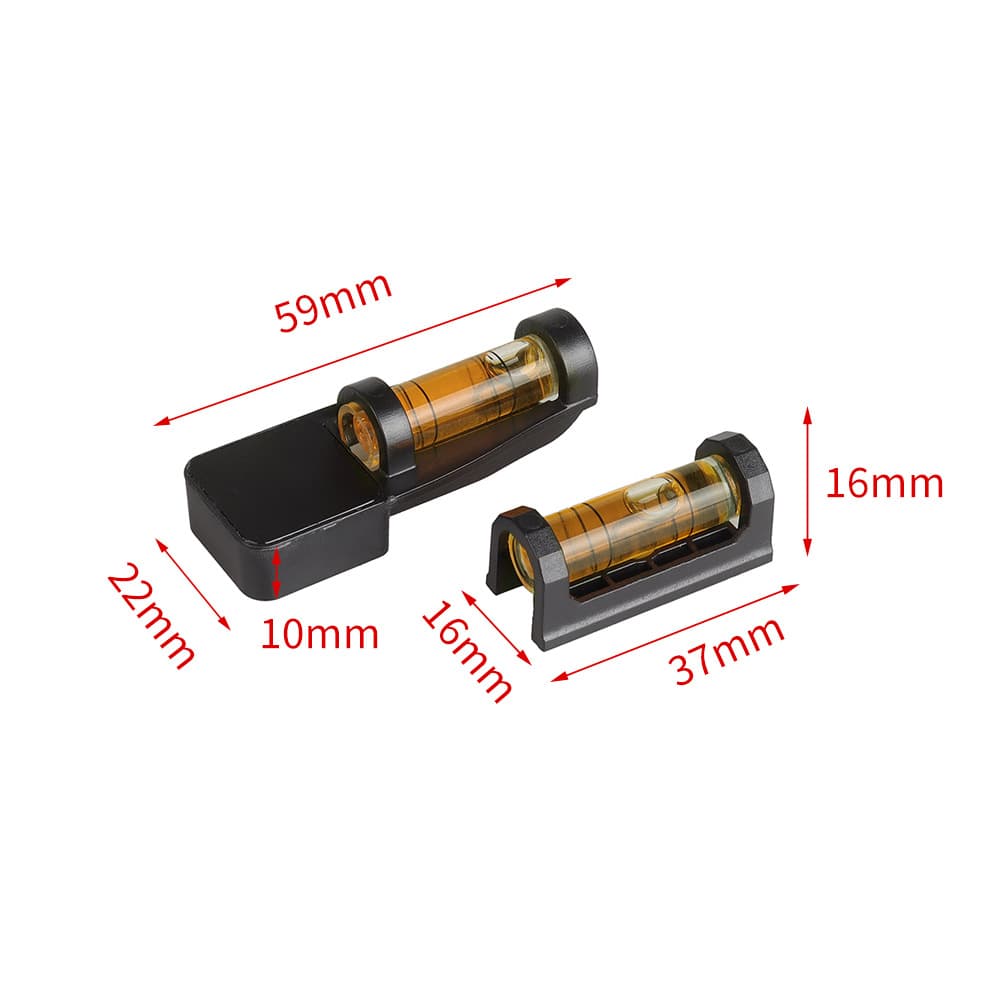 Magnetic Steel Scope Level Bubble, Outdoor Accessory Spirit Level with Magnet, Aiming Level Vial Level Tool