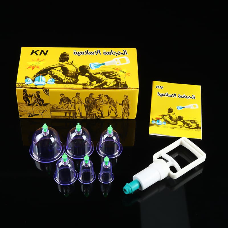 Factory Direct Kang Nian Regular 6-Cup Cupping Set Vacuum Cupping Set with 6 Heads, Paper Card Packaging, Wholesale Special Price