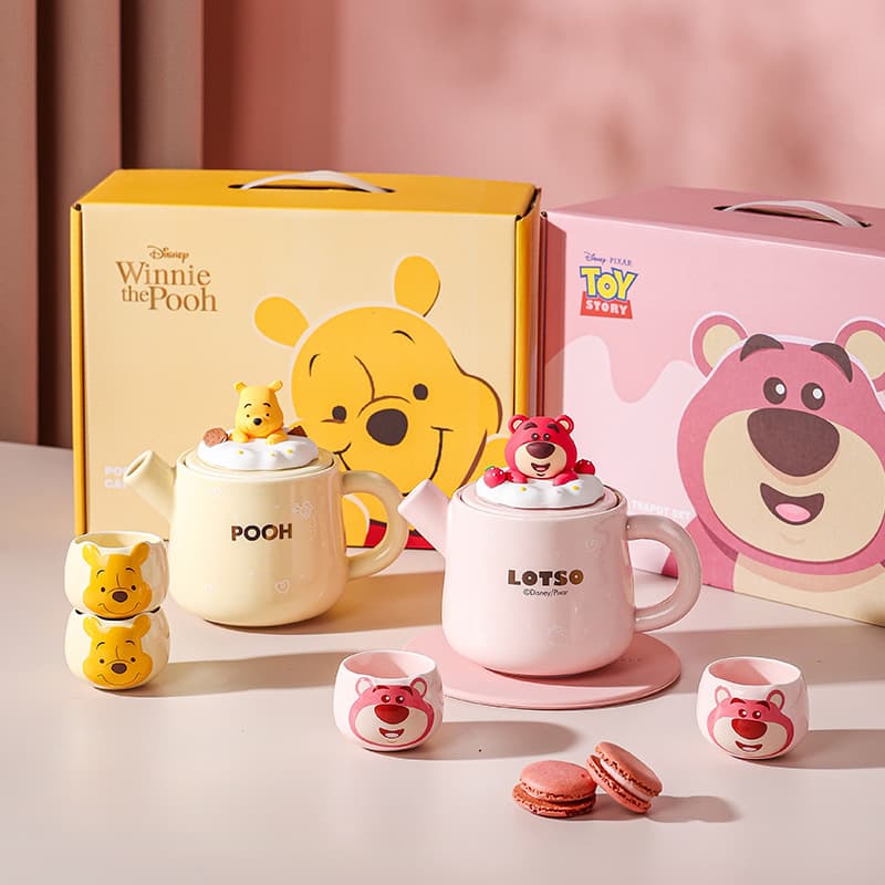 Strawberry Winnie the Pooh Tea Set Cute Tea Afternoon Tea Souvenir New High Temperature Resistant Filter Tea Kettle