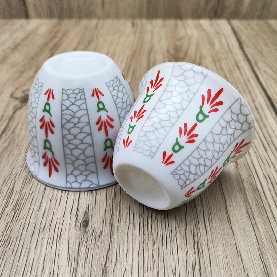 Porcelain 100cc Arab cups multi-specification high temperature white porcelain roasted flower Jiahua cup Arabian cup