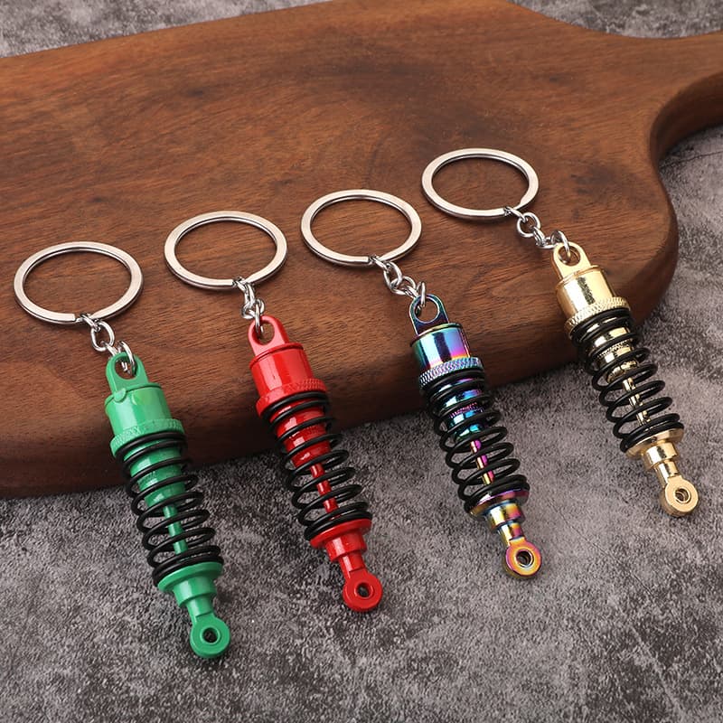 Creative metal keychain turbine gear wheel hub brake disc shock absorber caliper car keychain pendant wholesale