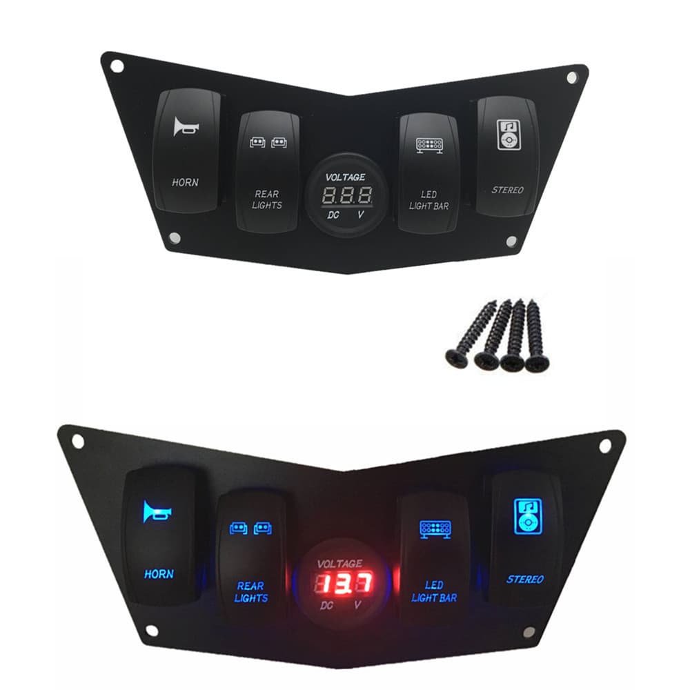 Polaris RV 4-Position Combination Switch Panel, Yacht Control Switch Fashion Minimalist Switch Panel
