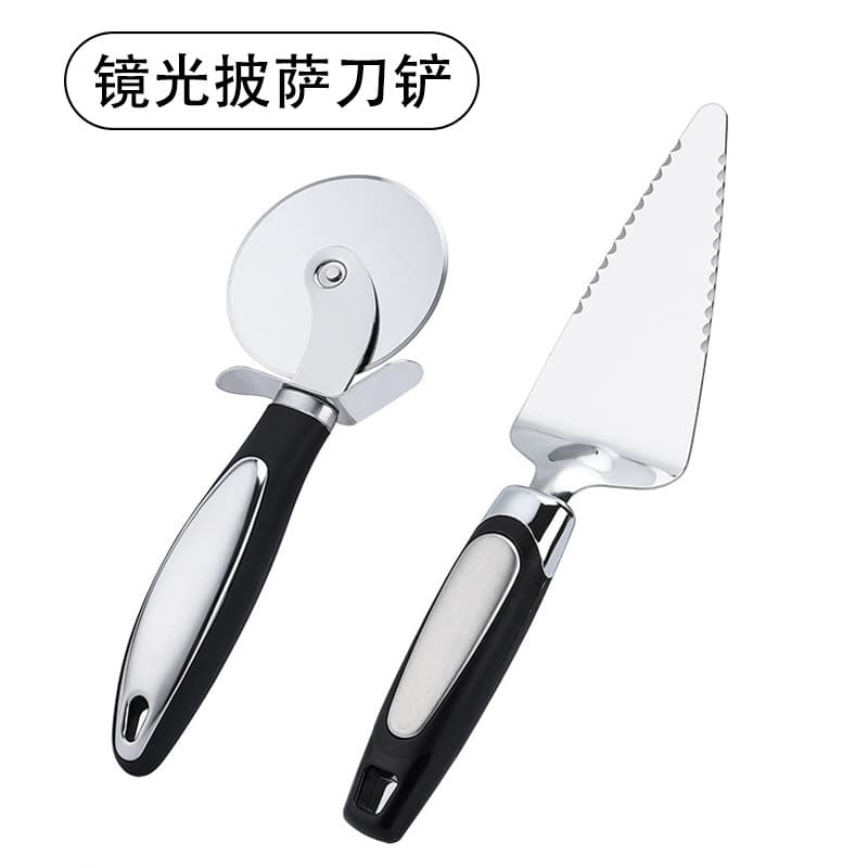 Stainless Steel Pizza Cutter Roller and Pizza Peel Set, 2-Piece Baking Tool, Cheese Cutter for Cutting Pizza and Flatbread