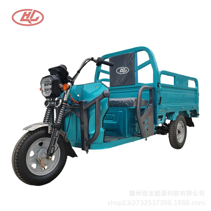 Electric Tricycle for Elderly, Heavy-Duty Cargo Battery Vehicle, Family Self-Dumping Stall Tricycle