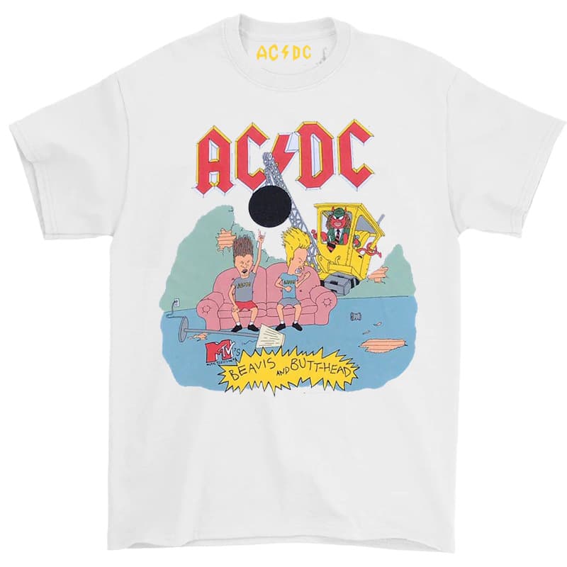 ADCD Metallica Guns N' Roses SONIC YOUTH x Beavis and Butt-Head Rock T-Shirt