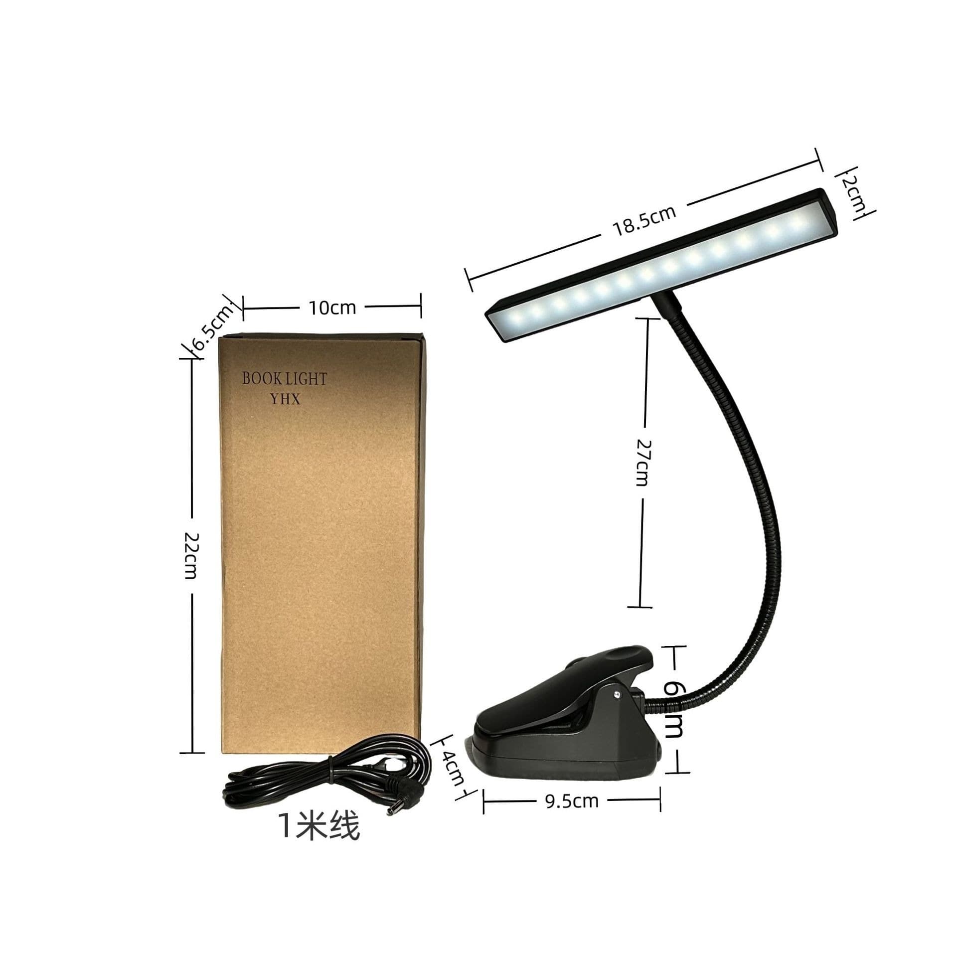 Cross-border USB Clip Desk Lamp, Bendable Book Light for Student Dormitory Night Reading, LED Desk Reading Light