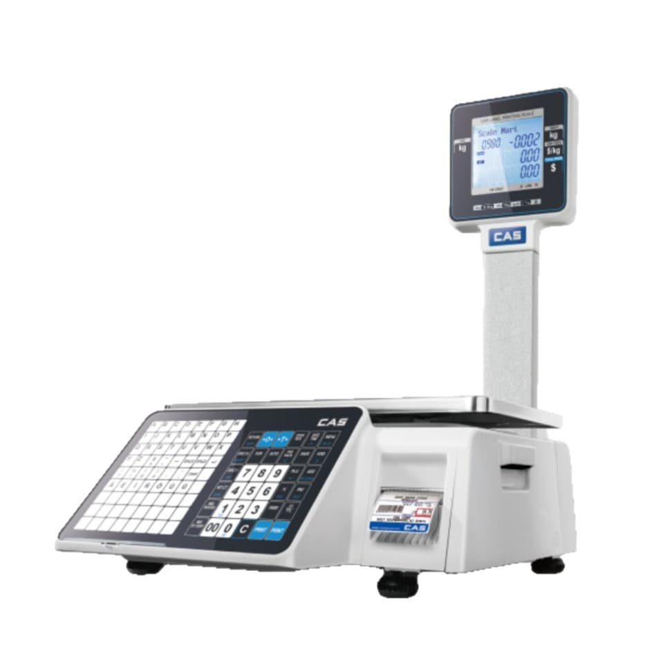 CL3000JR 30kg Barcode Scale, Electronic Label Scale for Fruit Stores, Weighing and Labeling Smart Scale CAS