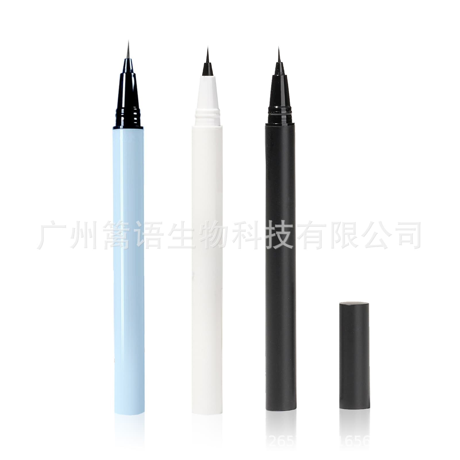 In Stock Neutral No Logo Ultra-Fine Matte Black Matte White Blue Water Eyebrow Pencil Eyeliner Pen Small Batch Cross-border Wholesale