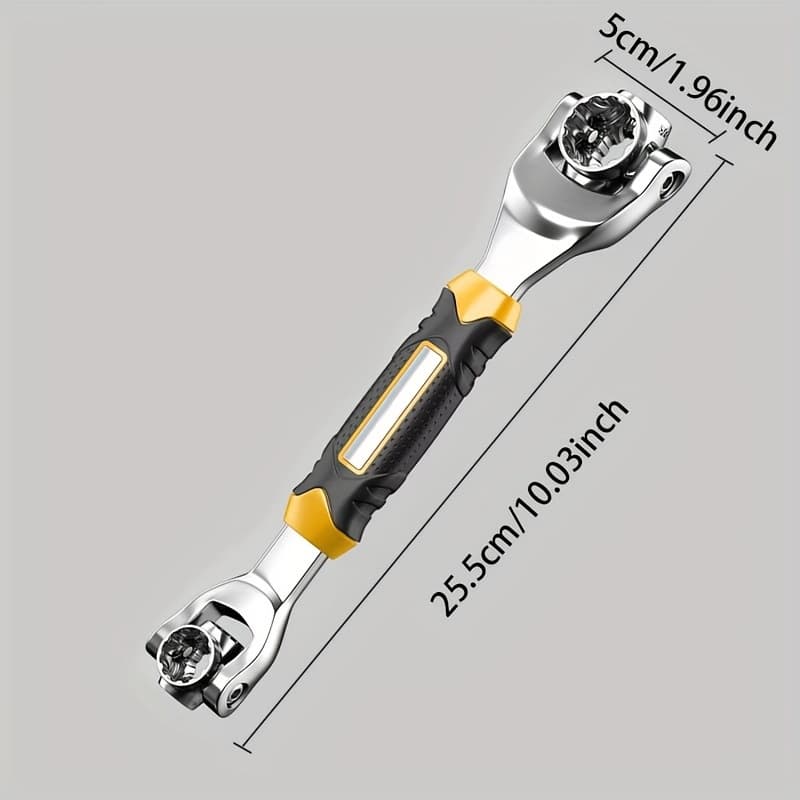 Household 8-in-1 Rotating Socket Wrench, 52-in-1 Multi-Function Socket Wrench Auto Repair Tool