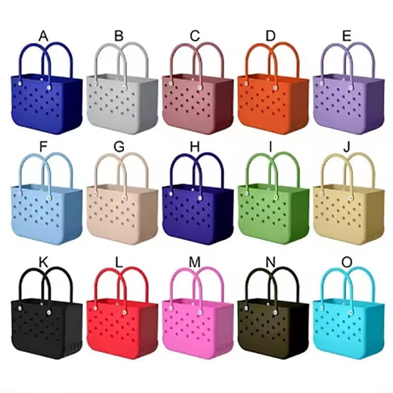 EVA Beach Bag Mesh Bag Portable Handbag Waterproof Travel Bag Washable for Sports Beach Pool