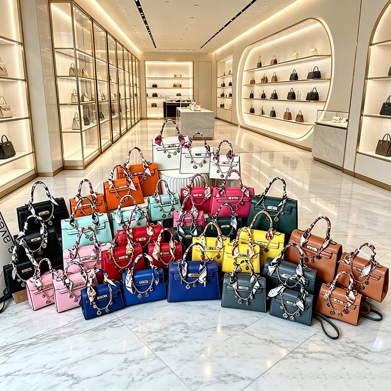 2026 Summer New Korean Style Niche Light Luxury Handheld Kelly Bag Simple Solid Color Fashion One Shoulder Crossbody Bag