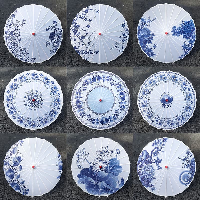 [Blue and White Series] Ceiling Decoration Dance Hanfu Qipao Fashion Show Classical Chinese Style Ancient Style