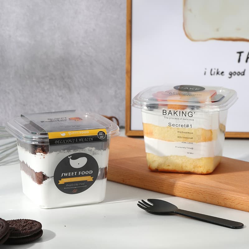 Square Box Cake Packaging Box, Sawdust Cake Box, Fruit Yogurt, Baking Mousse, Soy Milk Box, Thousand-Layer Box, Sawdust Cup