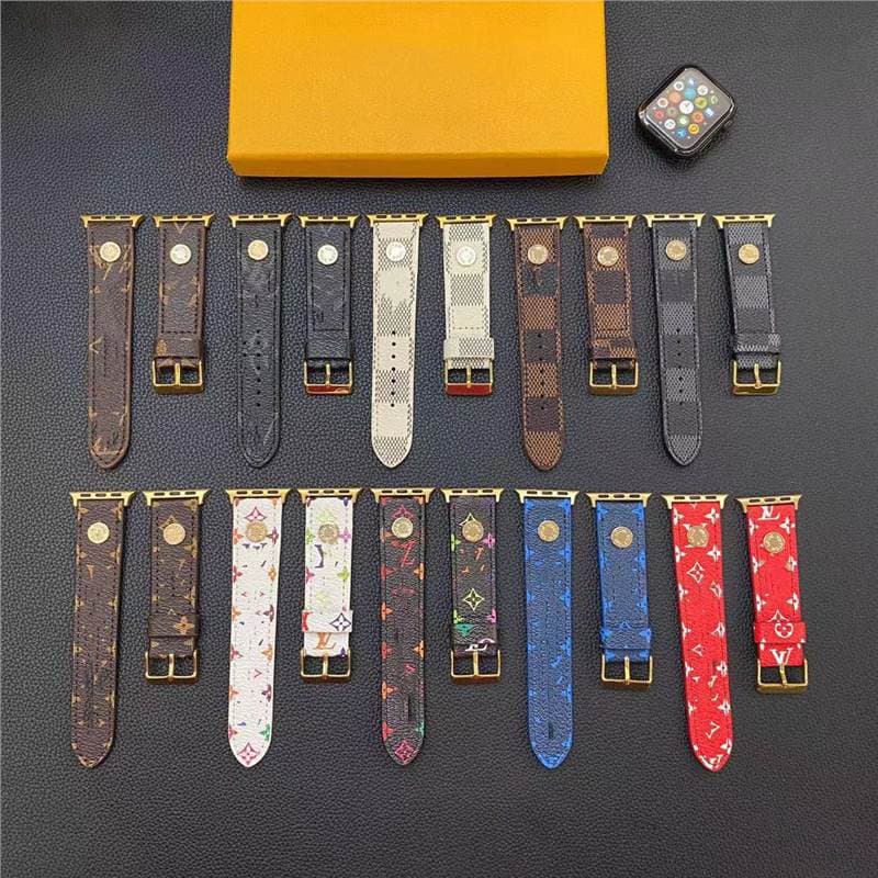 Trendy iWatch Leather Band Compatible with Apple Watch 6/5/4/3/SE, Apple Watch 8/7/Ultra