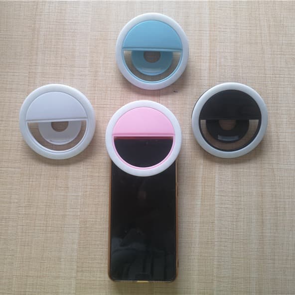 24 Mobile Phone Ring Charging Bare Metal LED Portable Compact Beauty Light Lamp Live Selfie Printable LOGO