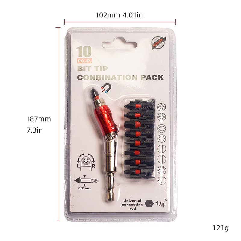 Hex Shank Socket Adapter/Converter with Steel Ball Extension Rod, Socket Wrench Converter, 3-Piece Set