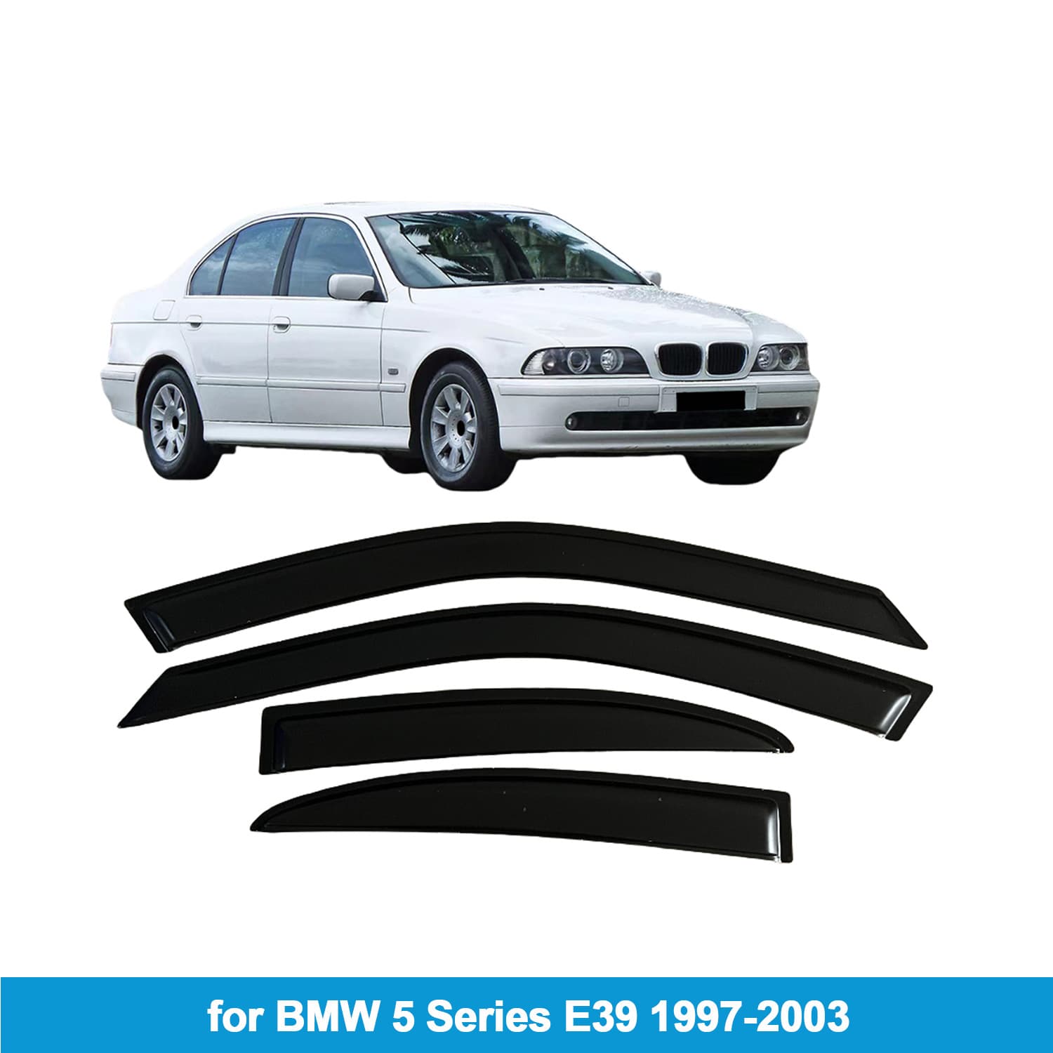 Suitable for BMW 5 Series E39 Sedan 1997-2003 short-axis weather deflector rain eyebrow