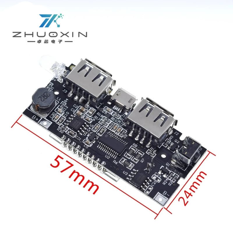 Power Bank Module Mobile Power Boost DIY 18650 Lithium Battery Digital Display Dual USB Output Charging Board Motherboard