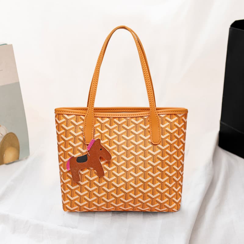 Korean Style Dog Tooth Bag 2022 Hand Bag Export Fashion Small Bag Wholesale Bucket Bag Single Shoulder Bag Printed Handbag