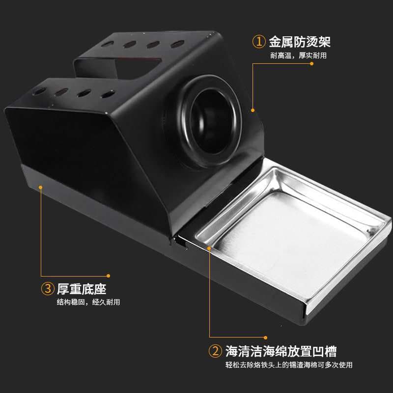 936 Soldering Station Universal Iron Holder Electric Soldering Iron Handle Stand Accessory, All-Metal Student Soldering Iron Holder