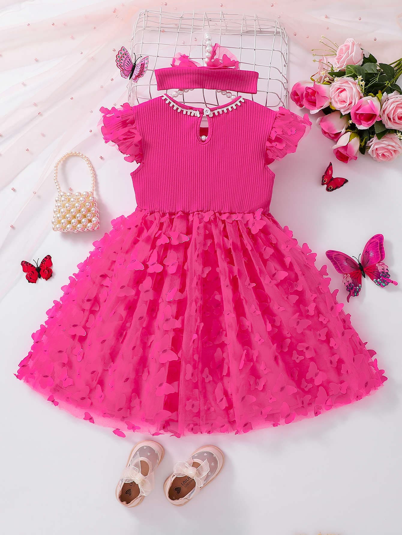 Summer Kids Dress Girls Princess Gown New Style Girls Medium Size Tutu Dress Birthday Children's Formal Dress
