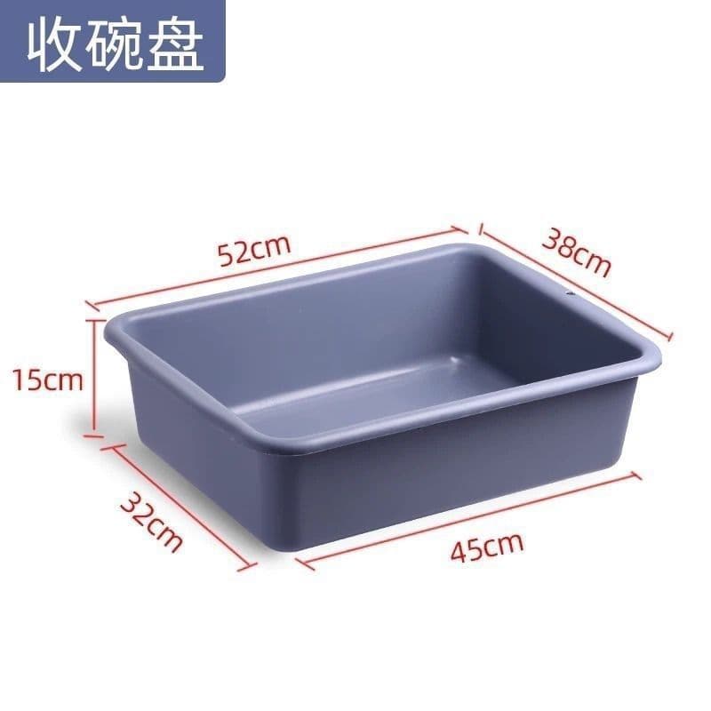 Hotel Dishwashing Plastic Collection Cart with Rectangular Thickened Large Cat Litter Box