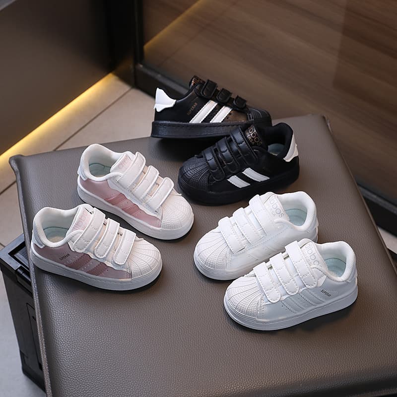 Children's Autumn New Style Board Shoes Shell Toe Girls Casual Sneakers White Shoes Boys 3-6 Years German Training Shoes