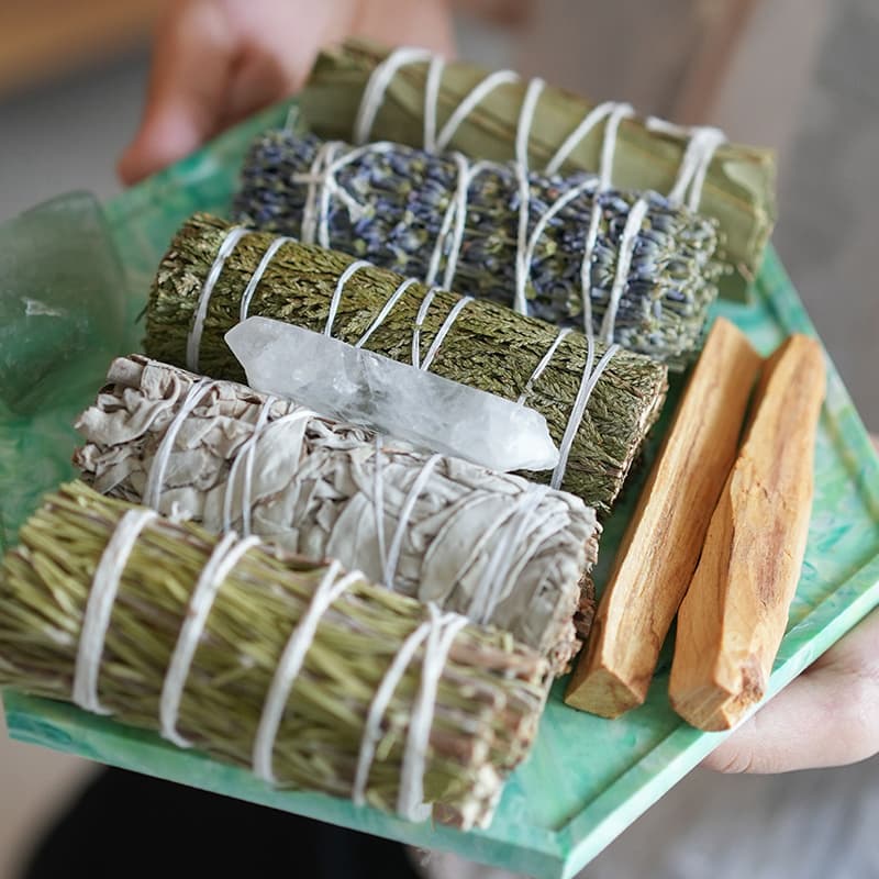 Incense Sticks Aromatherapy Smudge Sticks White Sage Cedar Rosemary Lavender Eucalyptus Palo Santo Citronella