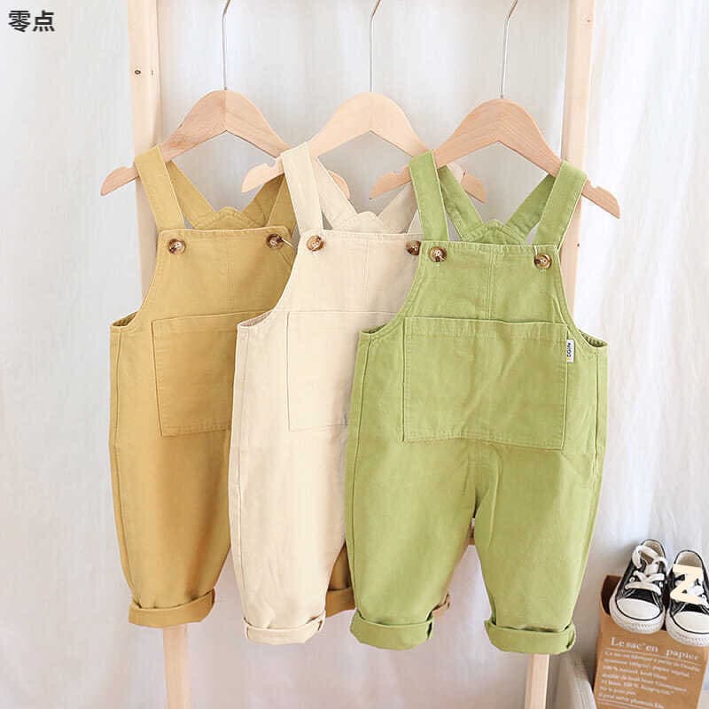Baby Girl Overalls, Spring and Autumn Thin Style, Cotton Pants for Outer Wear, 2025 New Children's Pants