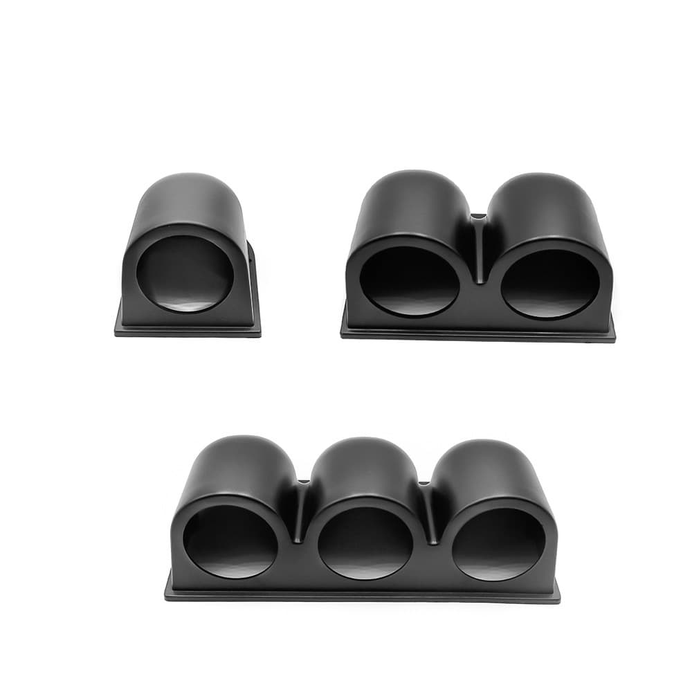Car Gauge Pod 2-Inch Black Carbon Fiber Texture 52mm Single/Dual/Triple Gauge Mount Holder