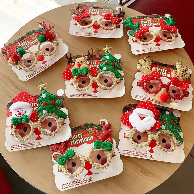 Cross-border Christmas Glasses Santa Party Decoration Supplies Kids Eye Gift Couples Students Clubbing Photo Prop