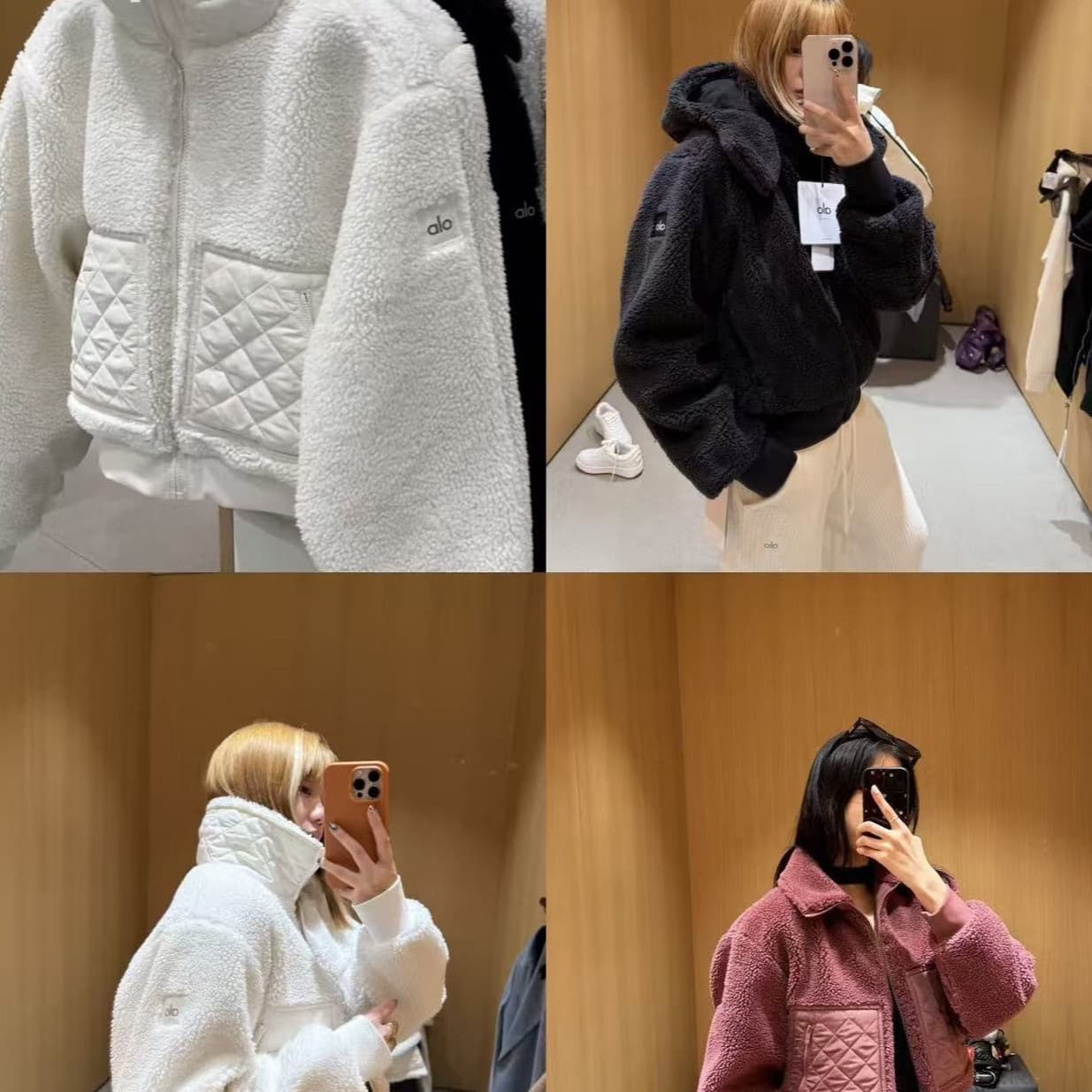 Brand A Correct Version Cross-border European and American Stand Collar Lamb Wool Loose Comfortable Versatile Warm Coat